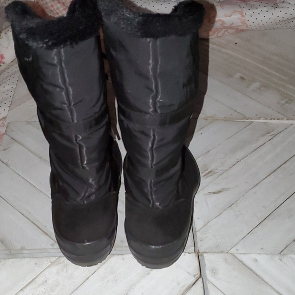 Pajar Size 40 Black Wedge Lace Up Boots - Picture 4 of 10